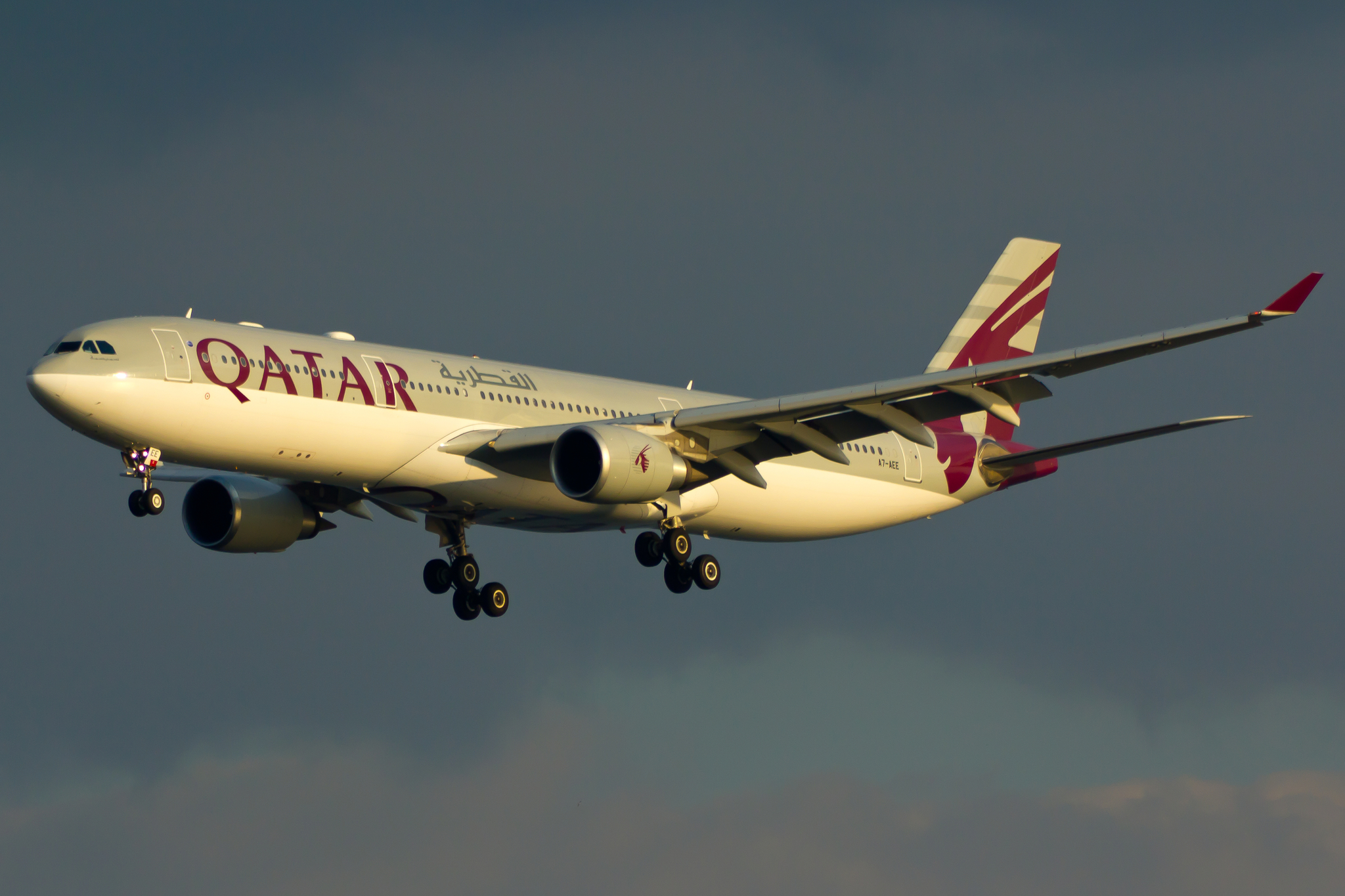 Avión de Qatar airlines.