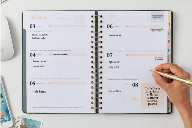 Agenda 2023 De Bolsillo Negra Semanal Pasta Dura - Moleskine