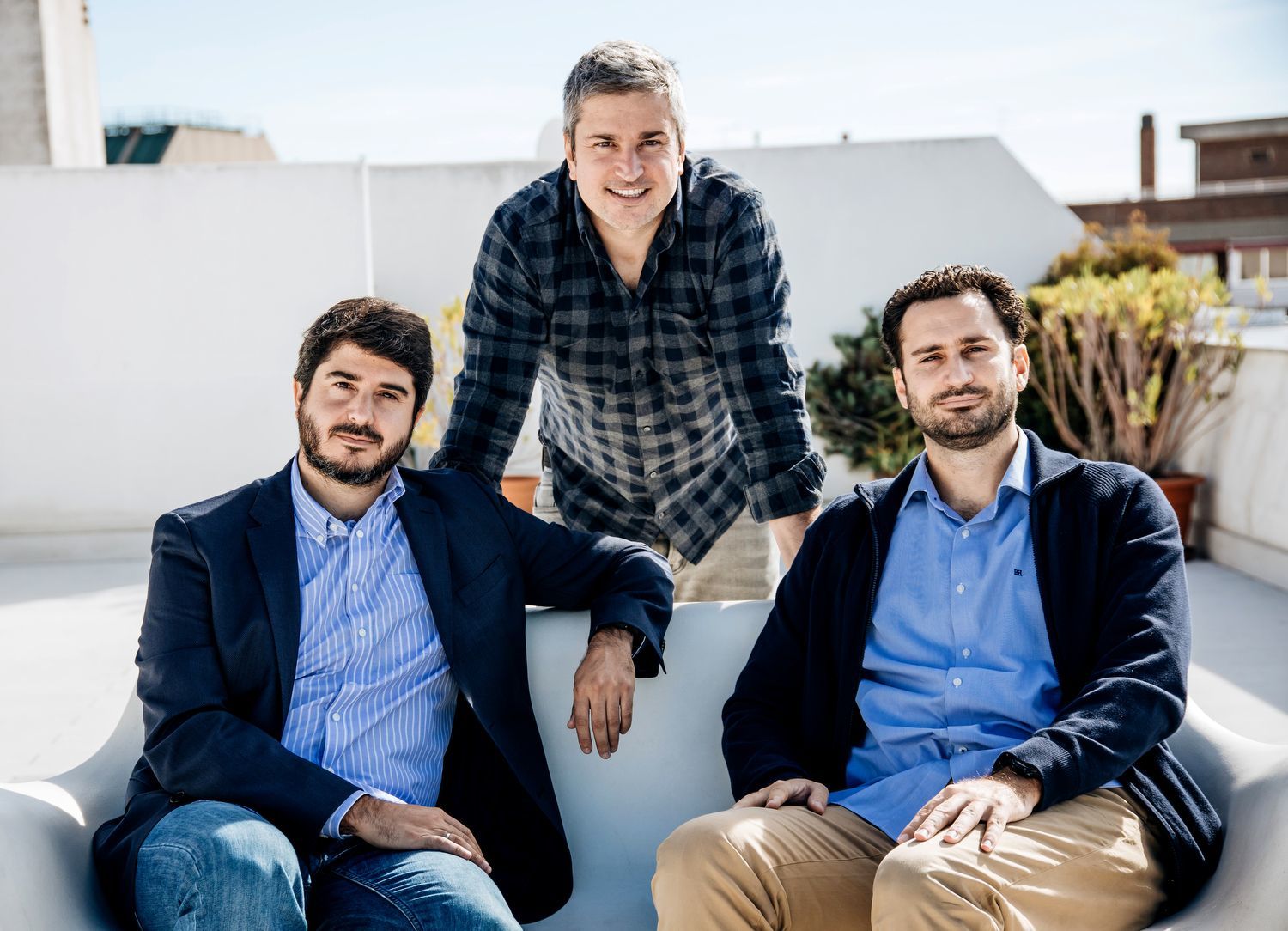 Jos� Mar�a Lucas, Juan Garc�a y As�s Pardo, fundadores de Tuio.