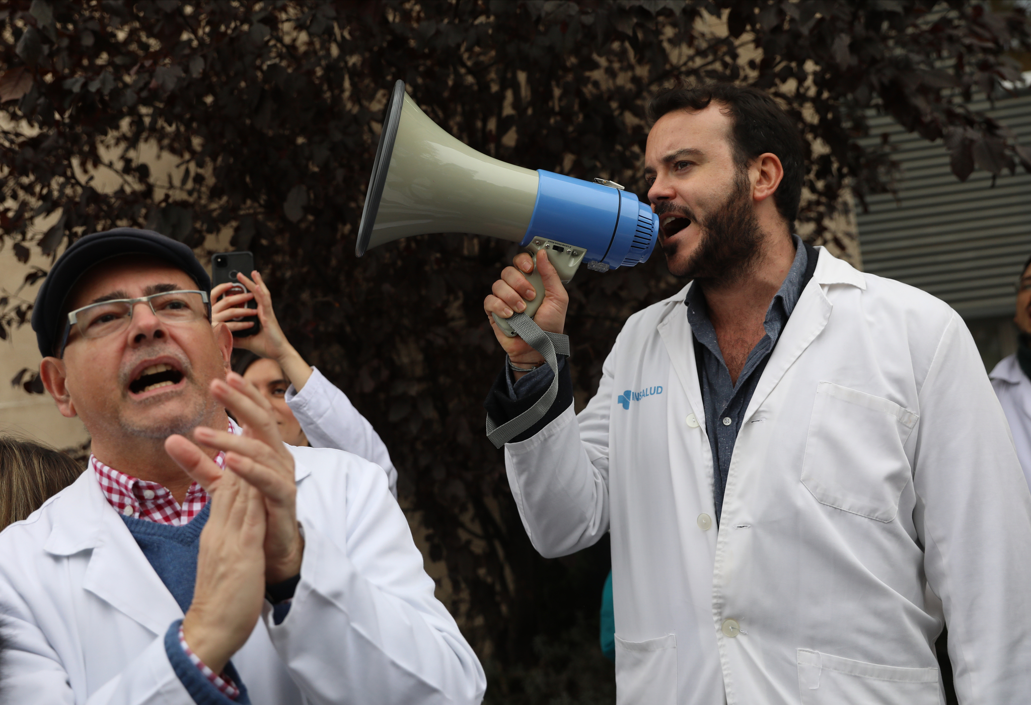 Manifestantes durante una concentraci&oacute;n organizada por el sindicato Amyts frente a Gerencia de Atenci&oacute;n Primaria en una imagen de archivo del 21 de noviembre de 2022, en Madrid.