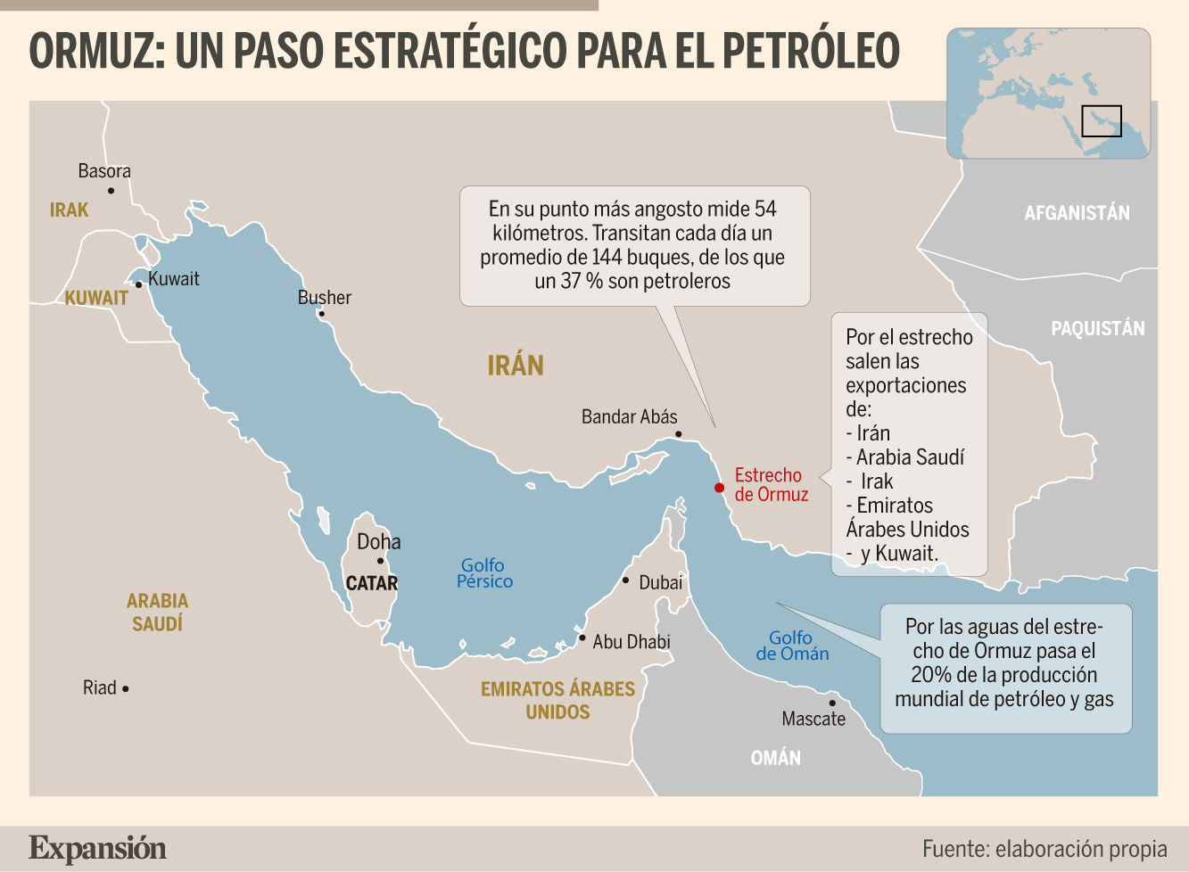 Alerta en el mercado petrolero mundial por el cierre del estrecho de ...