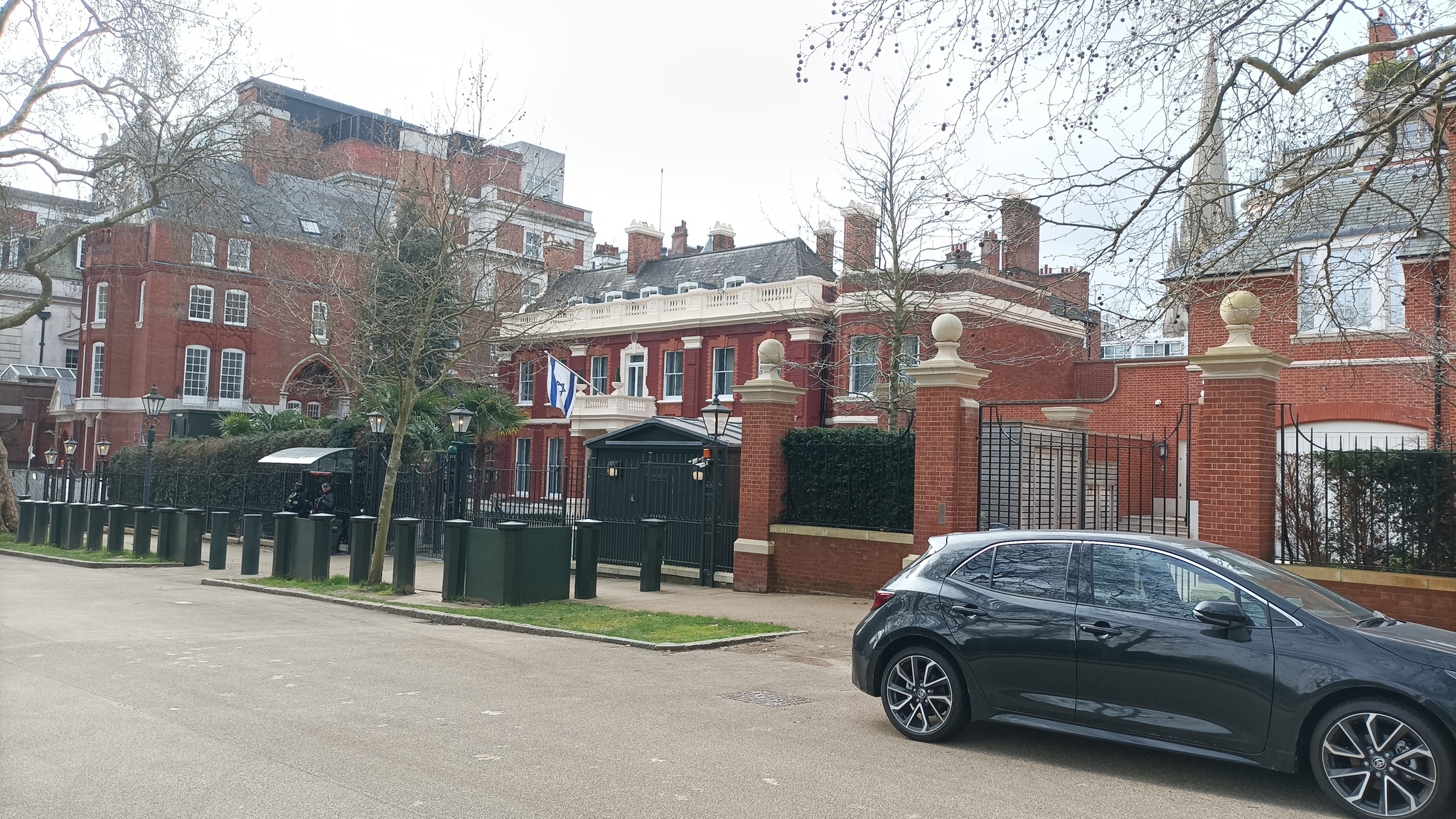 La embajada de Israel en Londres es uno de los inmuebles más vigilados de la capital inglesa.A. Z.
