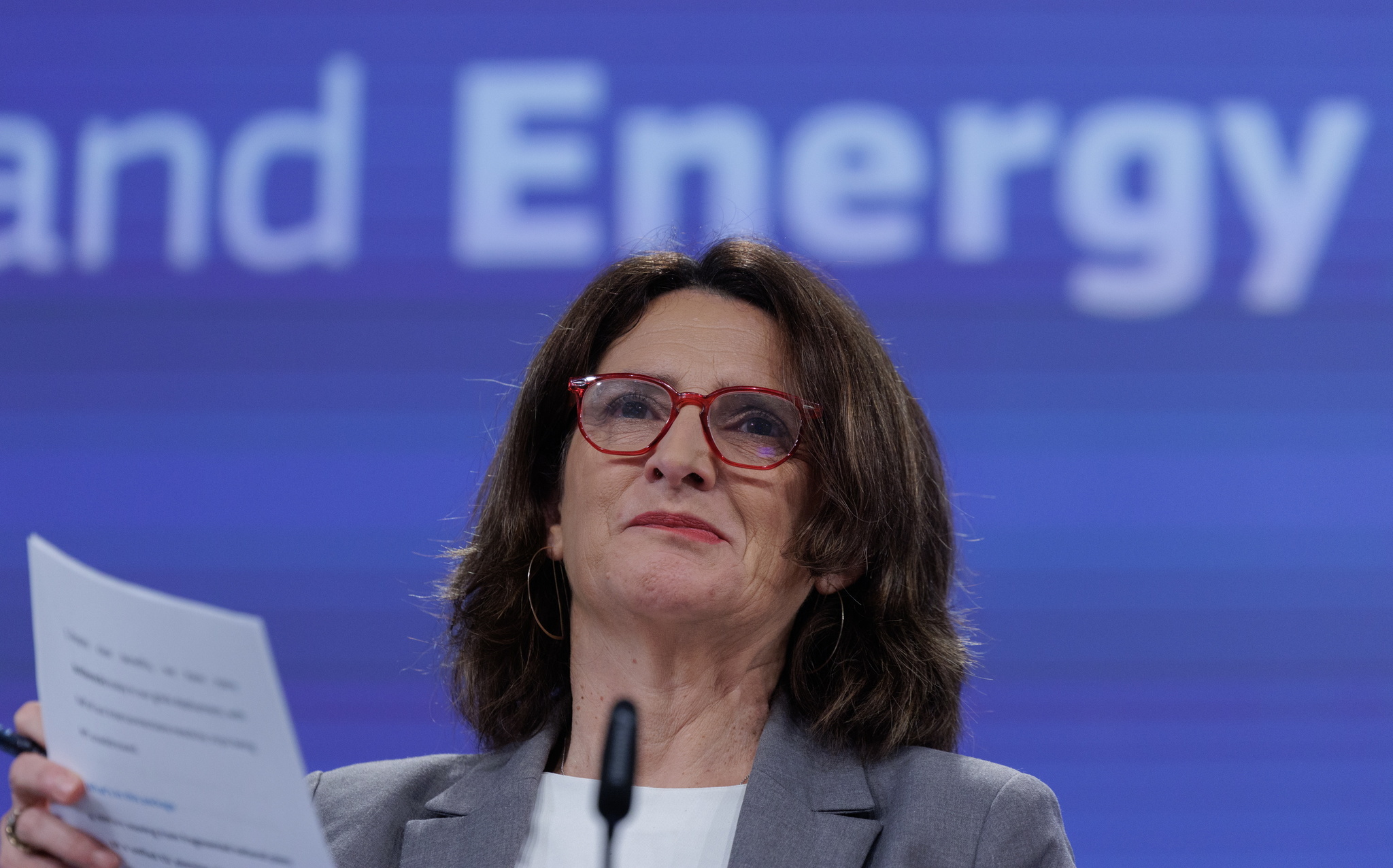 Teresa Ribera anteayer en Bruselas.
