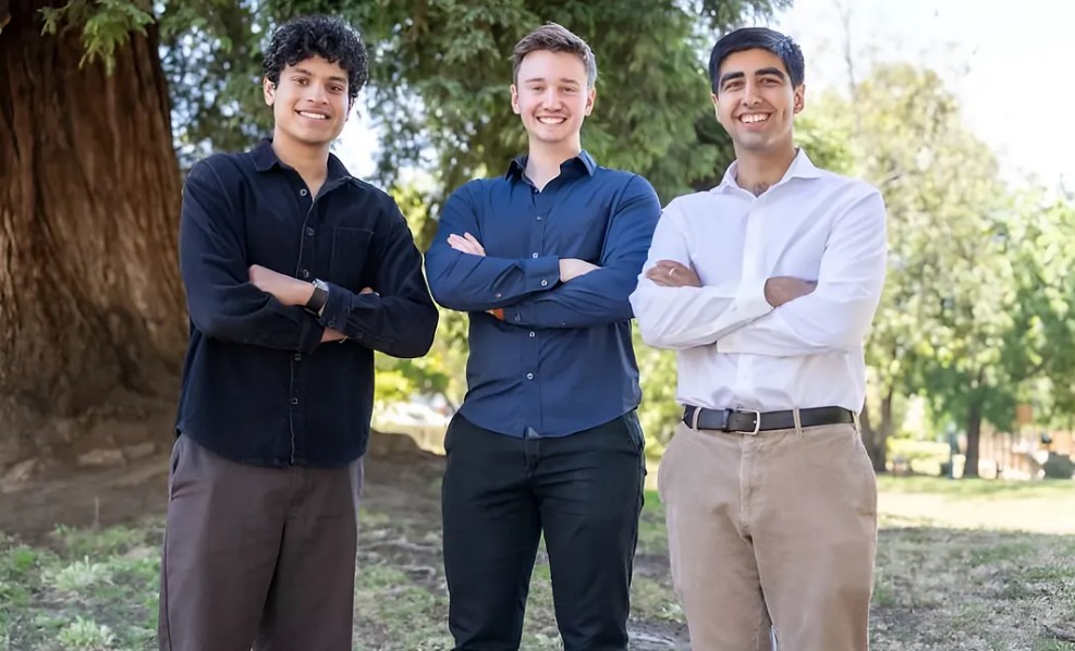 Brendan Foody, Adarsh Hiremath y surya Midha, fundadores de Mercor.