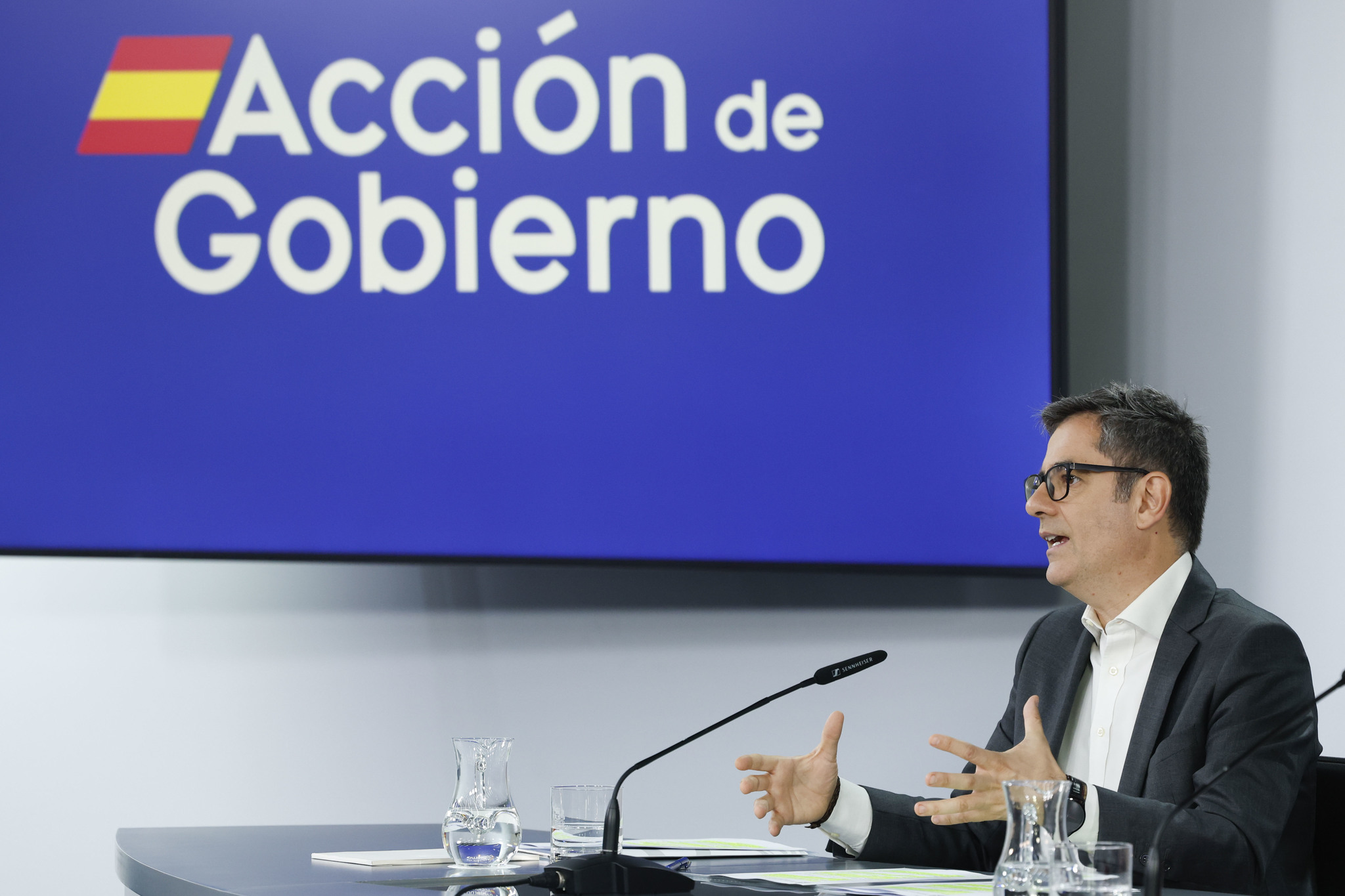 El ministro de Presidencia, Justicia y Relaciones con las Cortes, F&eacute;lix Bola&ntilde;os.