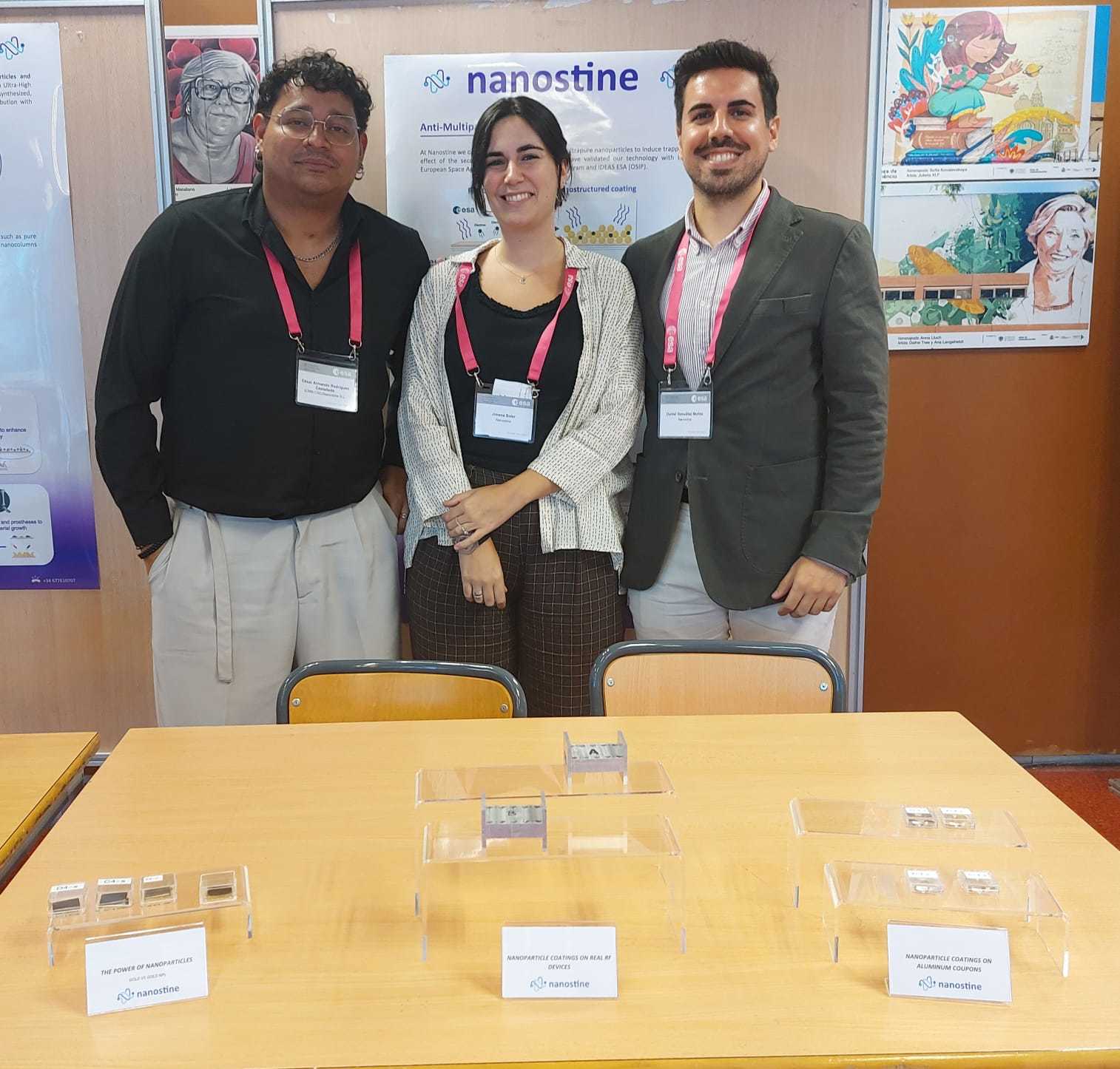De izquierda a derecha, C�sar Rodr�guez, Jimena Soler y Daniel Gonz�lez, fundadores de Nanostine.