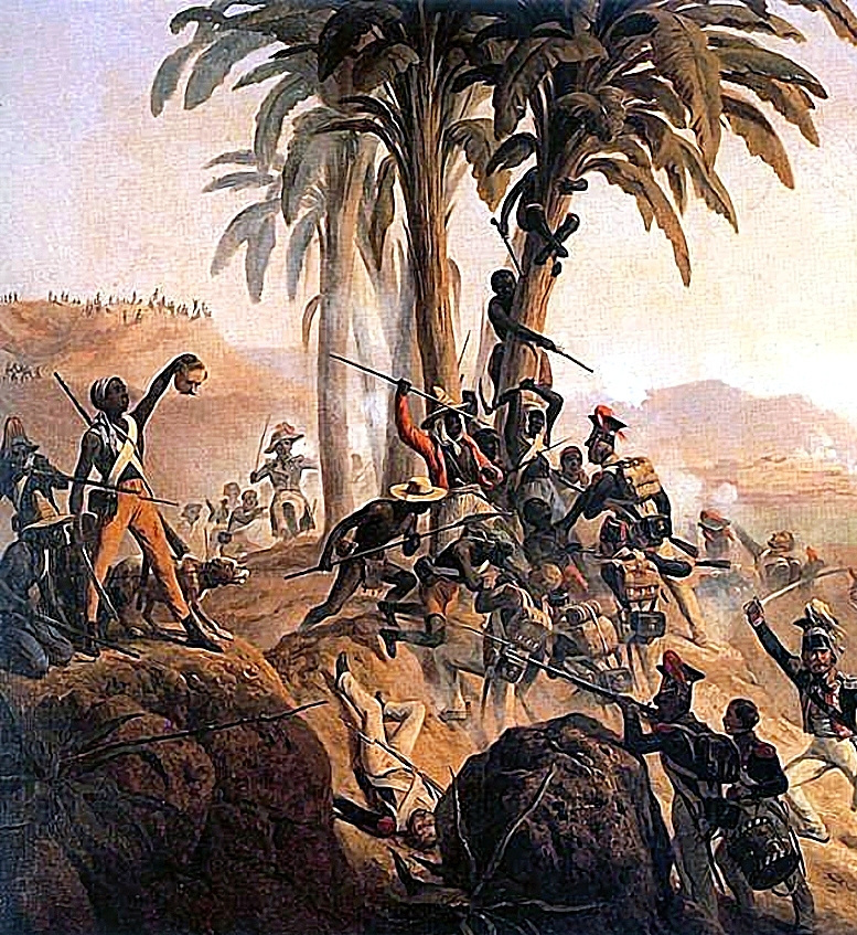 C. L. R. James reconstruye en el libro 'Los jacobinos negros' la Revolución Haitiana. En la imagen la 'Batalla de Santo Domingo' de January Suchodolski (1845).
