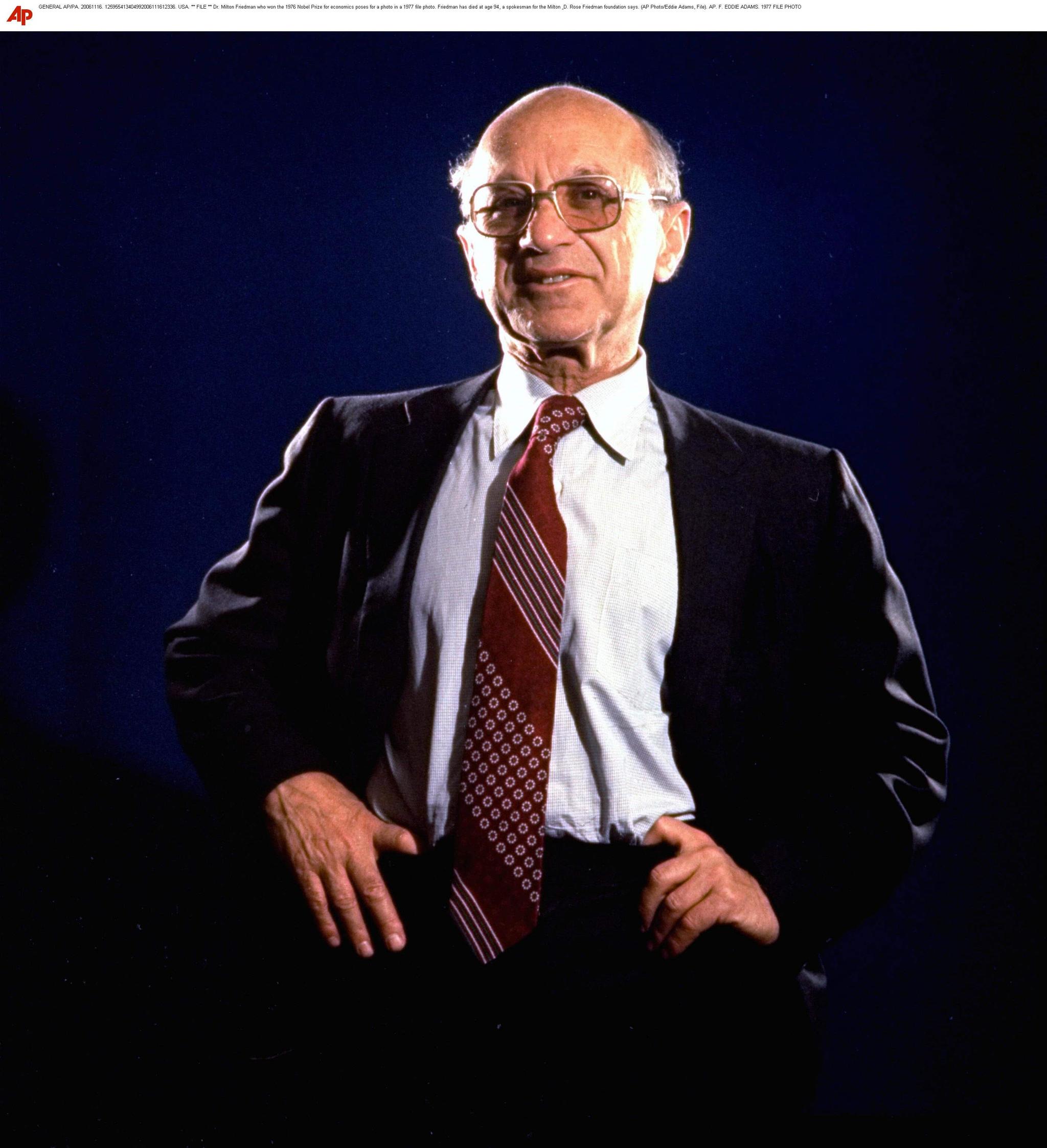 Milton Friedman, economista: "No existe un almuerzo gratis"