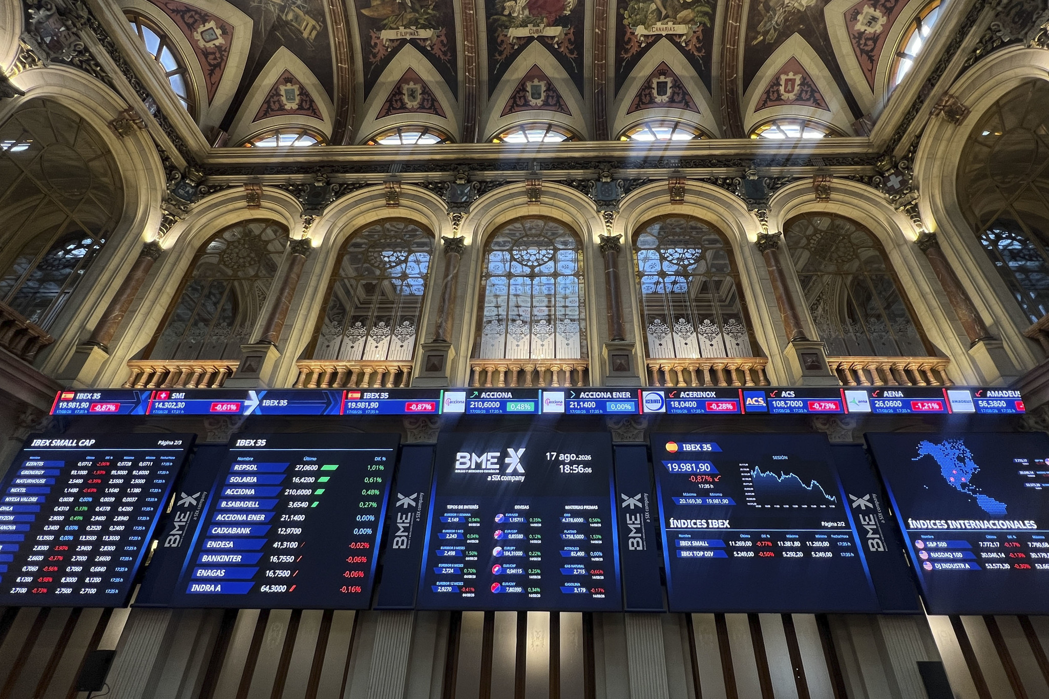 El Ibex se aleja de los 20.000 con los intereses de la deuda pública disparados