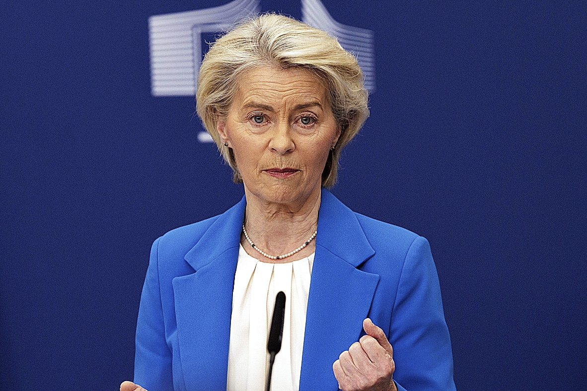 Ursula von der Leyen trató la crisis de la vivienda en su intervención en el debate sobre el Estado de la UE el pasado año.