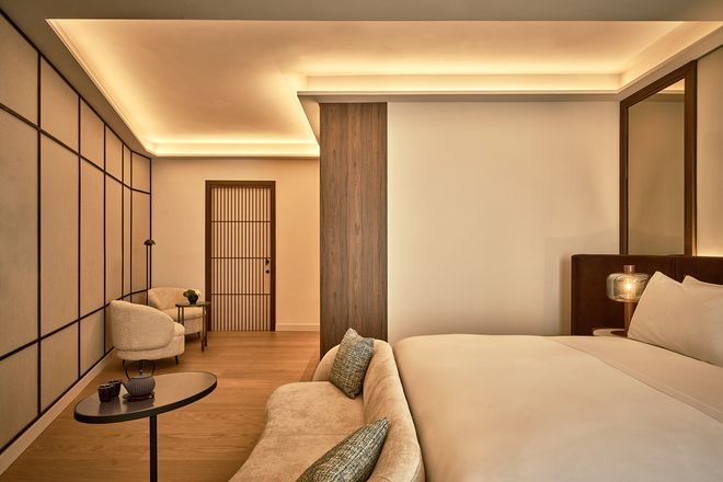 Una de las 50 habitaciones del Nobu Hotel Madrid.