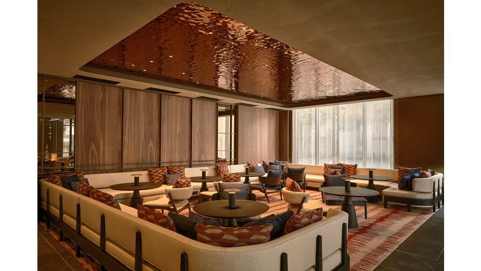 El lobby lounge del hotel.