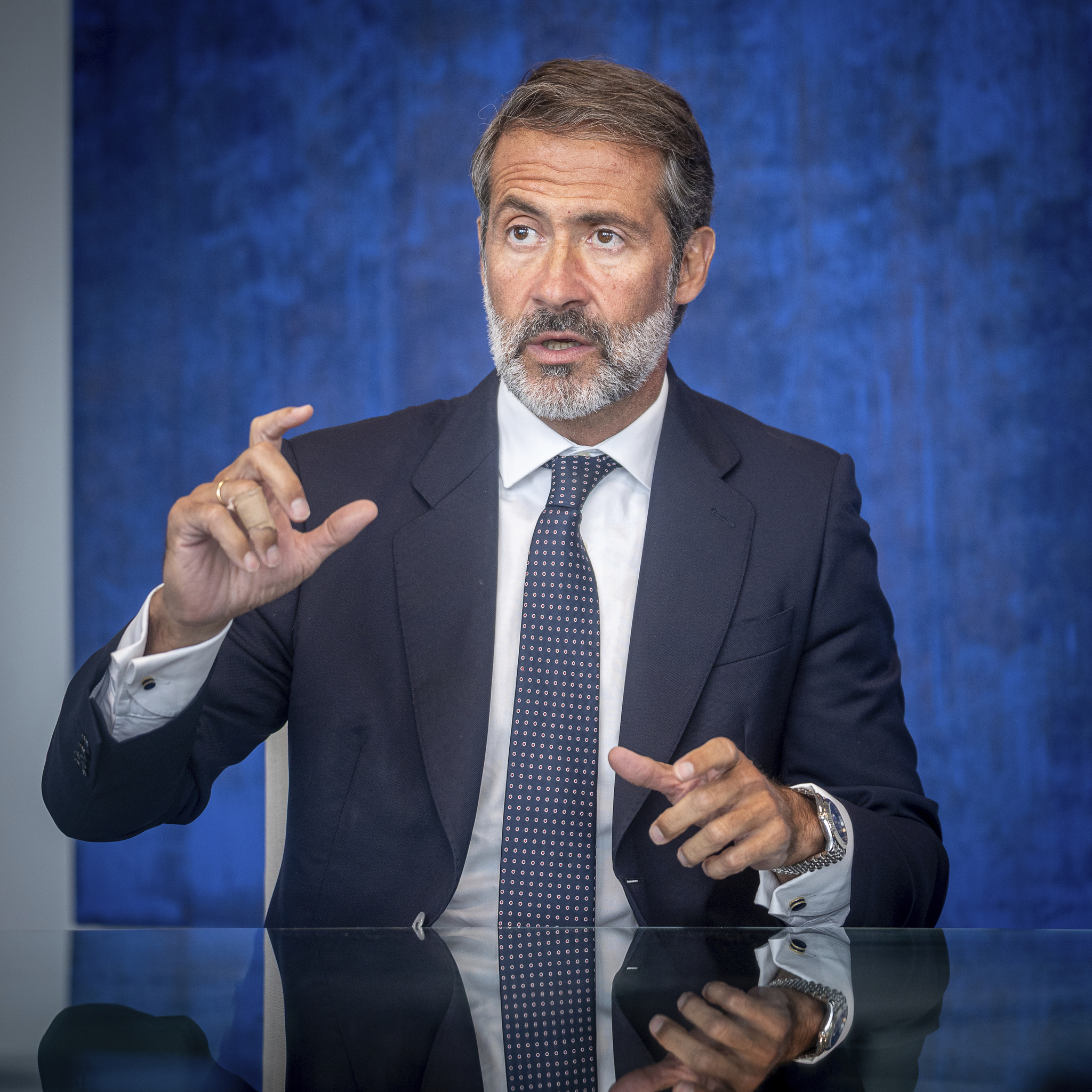 El presidente de KPMG, Juanjo Cano, durante la entrevista con EXPANSIÓN.