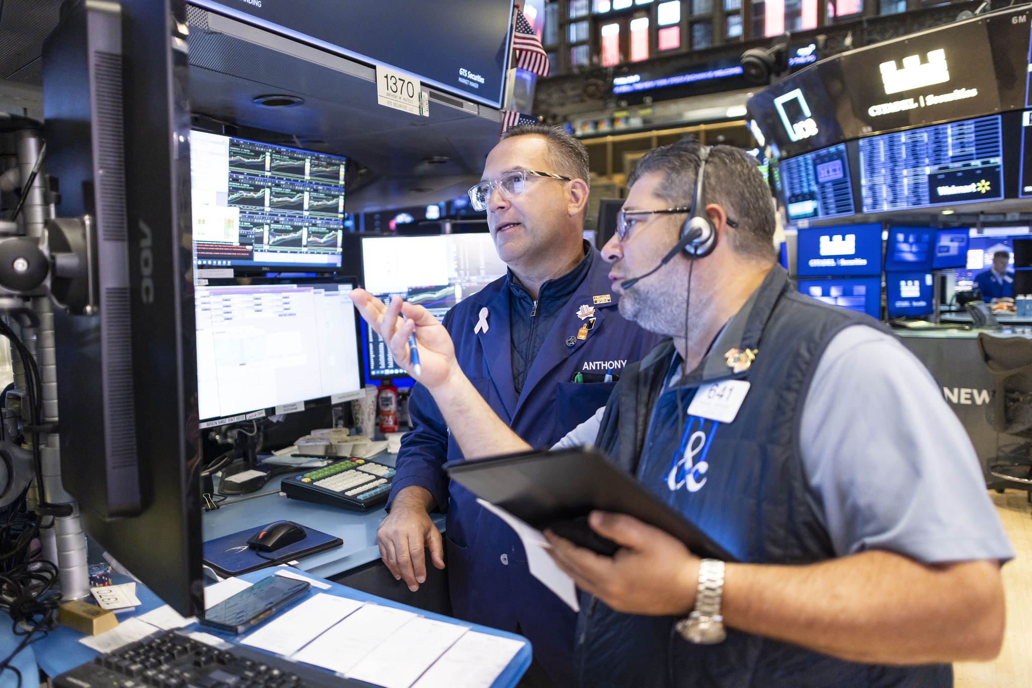 Operadores de la Bolsa de Nueva York.