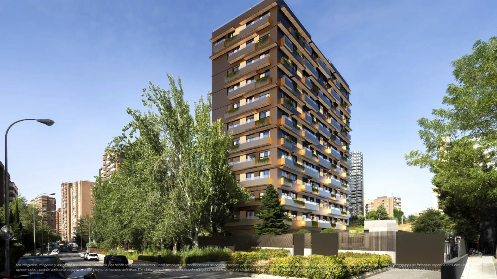Recreaci�n del proyecto residencial de Argis en Avenida de Burgos 18, en Madrid.